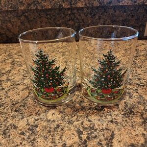 Vintage LE Smith Christmas Cheer 14 oz Glasses- Set Of 2
